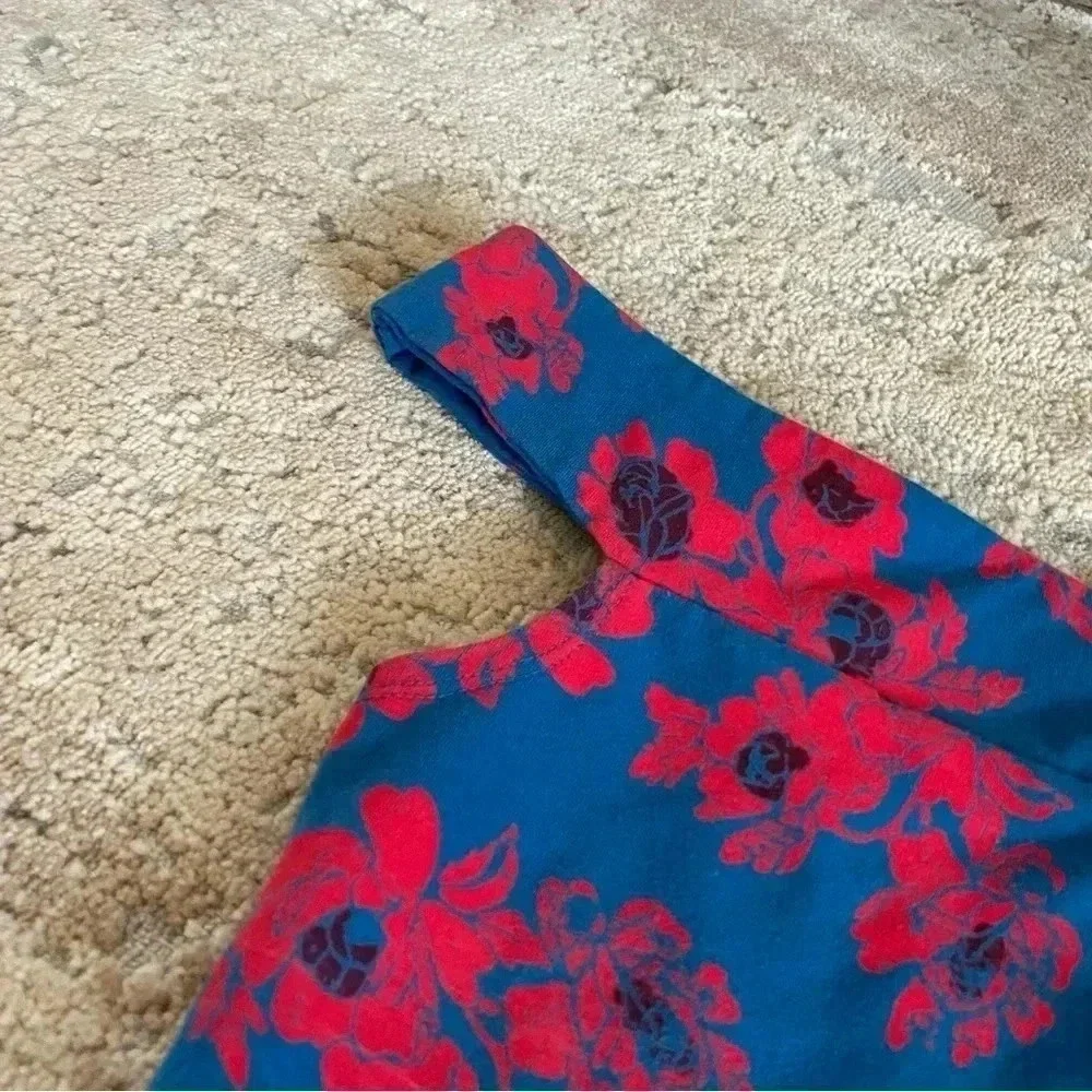Free People Blue Red Floral 